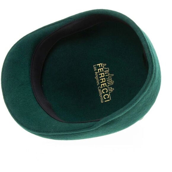 Ferrecci Green Blend Flat Cap 100% Australian Wool - Picture 4 of 4